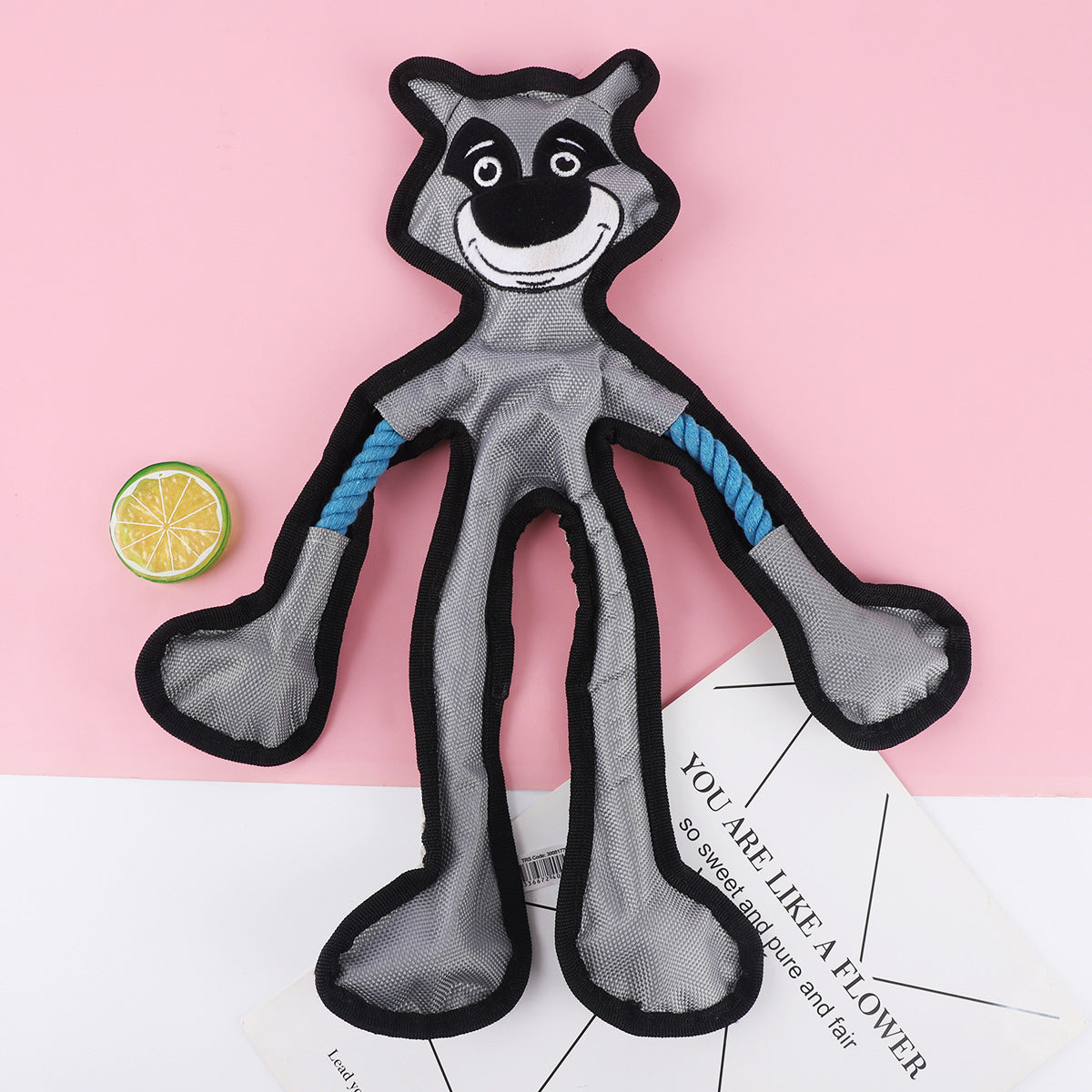 Petsume Indestructible Chew Resistant Raccoon Dog Toy
