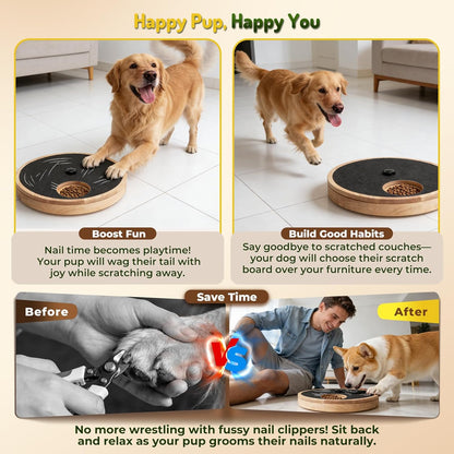 Petlori™ 2-in-1 Dog Nail Scratch Board & Interactive Treat Toy
