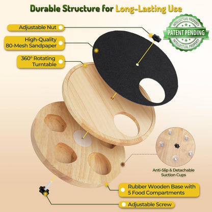 Petlori™ 2-in-1 Dog Nail Scratch Board & Interactive Treat Toy