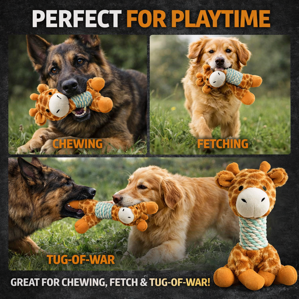 Petlori™ ChewLine Raccoon and Giraffe