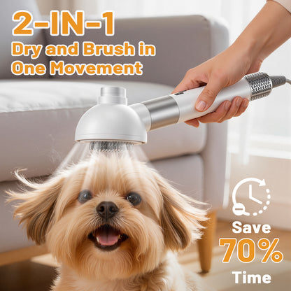 Petsume™2-in-1 Pet Hair Dryer & Grooming Brush