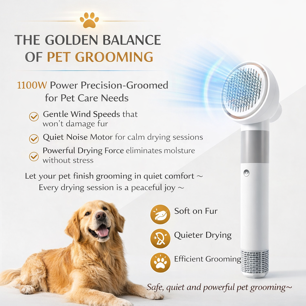 Petsume™2-in-1 Pet Hair Dryer & Grooming Brush