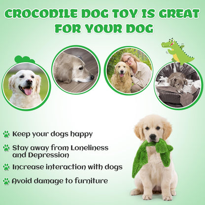 Petlori Crocodile Squeaky Dog Chews Toys